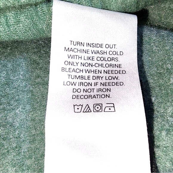 Looney Tunes Green & Yellow Graphic Print Kangaroo Pocket Hoodie Size XL - Picture 10 of 10